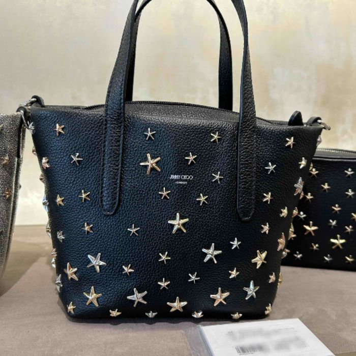 JimmyChoo ジミーチュウ 大小星スタッズ レザー ミニトート (Jimmy