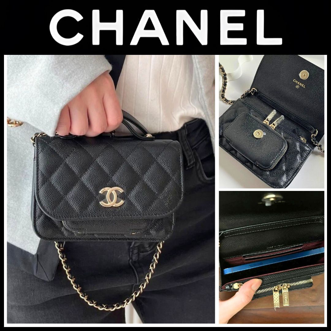 気品漂うキャビアスキン☆【CHANEL】ビジネスアフィニティミニ