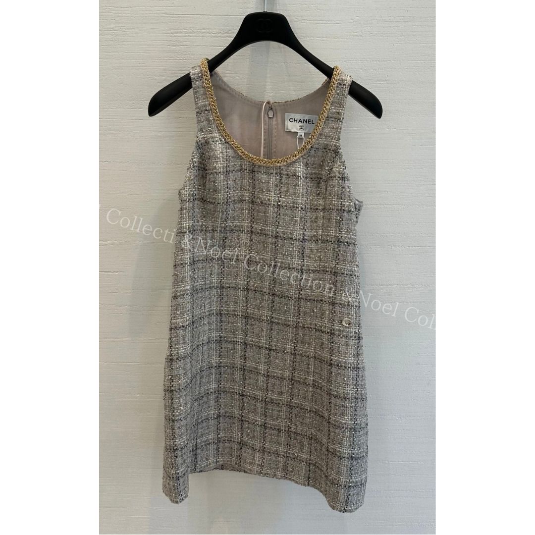 25B♢秋色ミニワンピース】CHANEL *ツイード ドレス (CHANEL