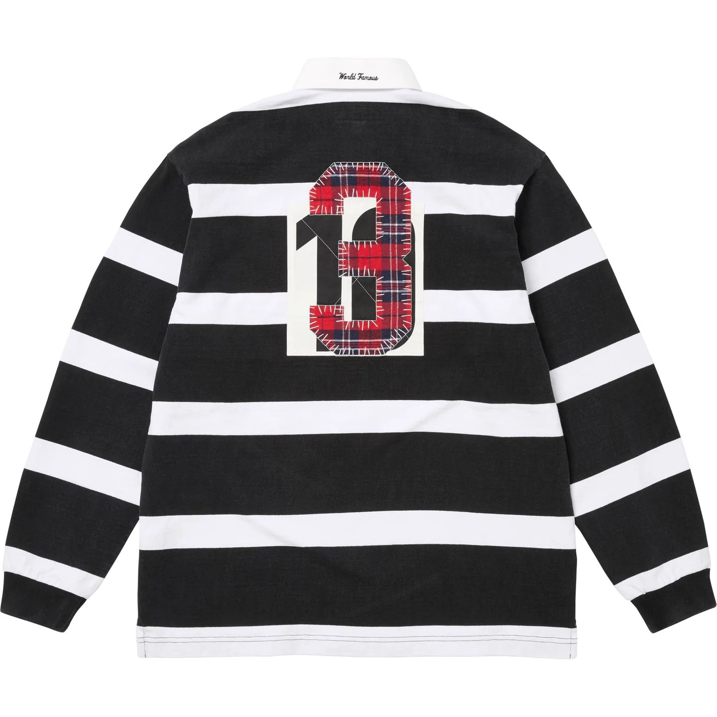 Supreme】Stripe Rugby Black ストライプ ラガーシャツ - 25FW