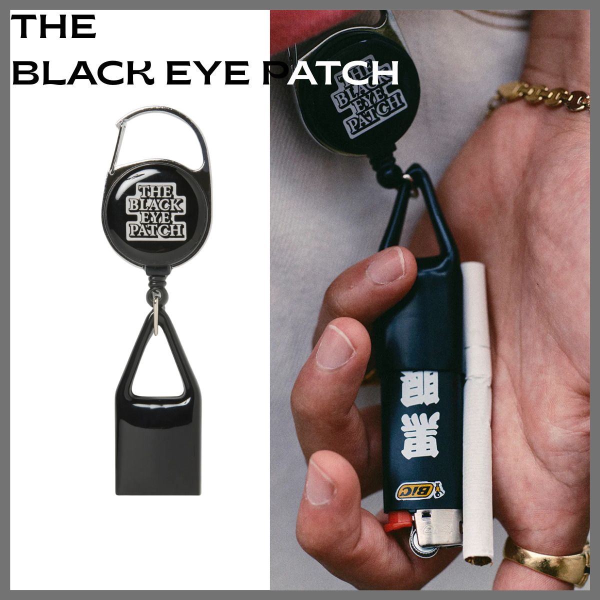ブラックアイパッチ+ OG LABEL キーチェーン カラビナ付