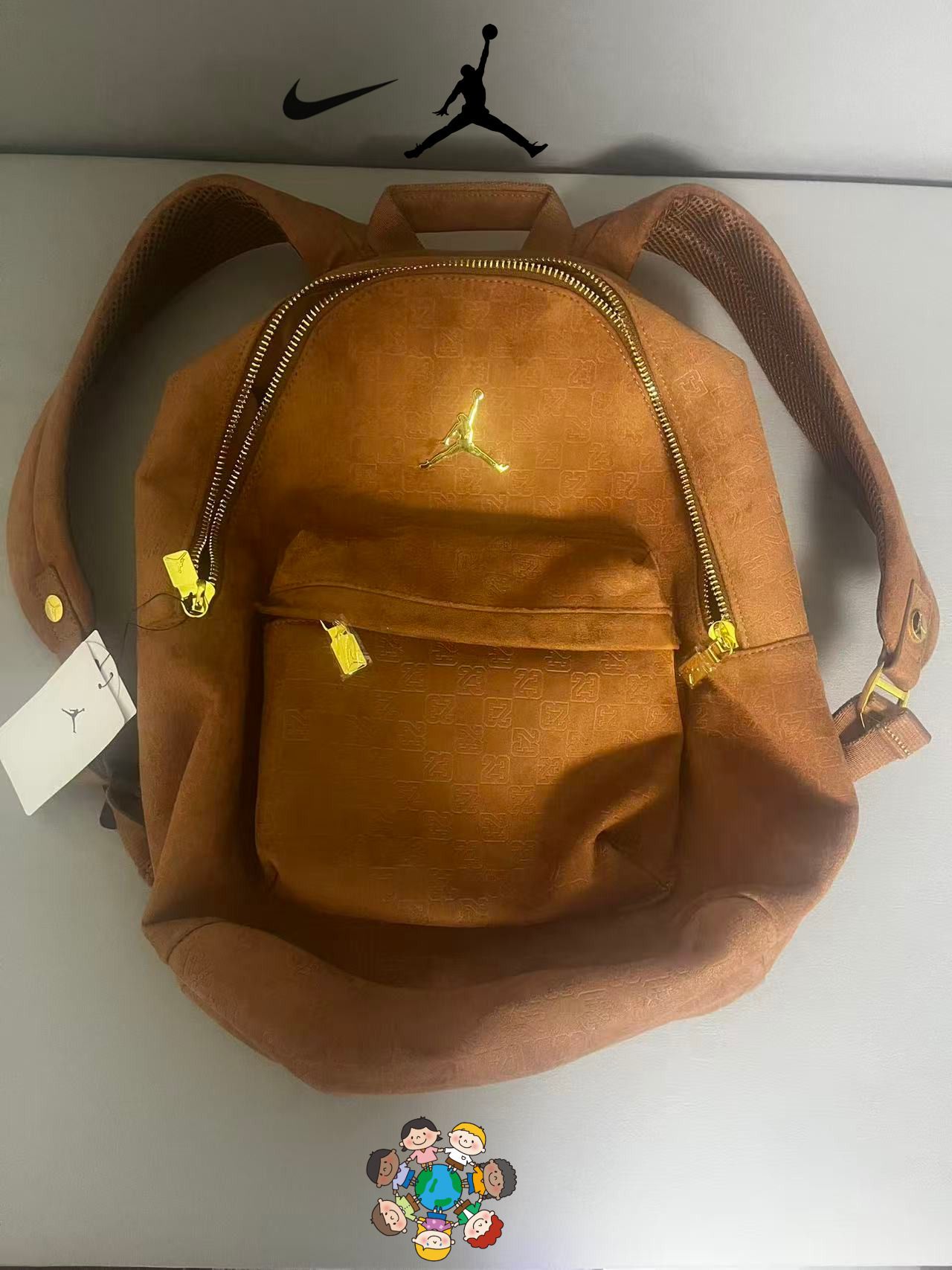 NIKE Air Jordan monogram backpack Unisex - Brown (Nike/バック