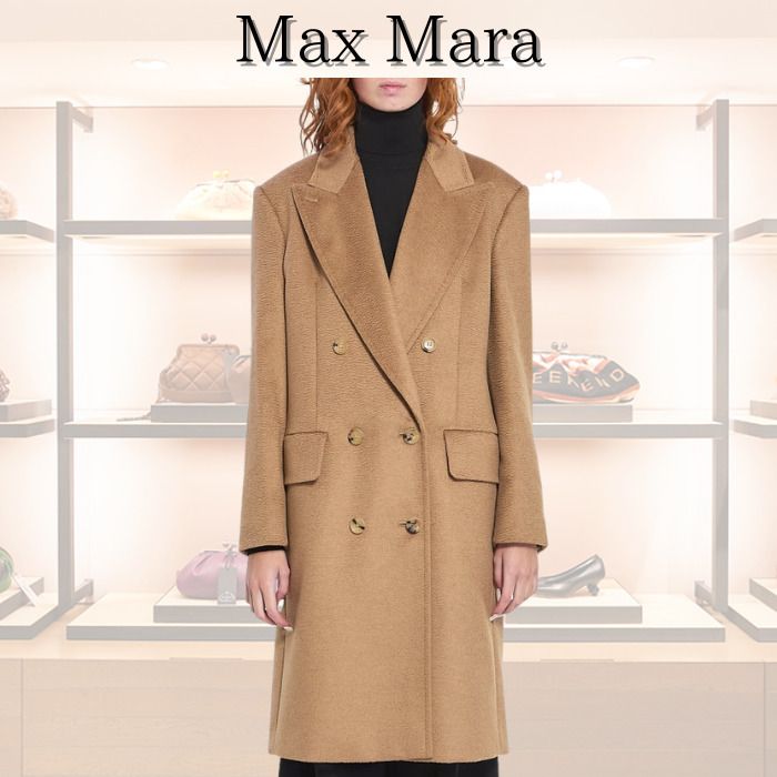 関税込☆VIP価格【Max Mara】ダブルブレストキャメルコート (Max Mara