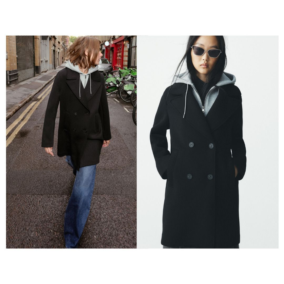 ZARA】コンビフードコート (ZARA/コート) 121820729【BUYMA】