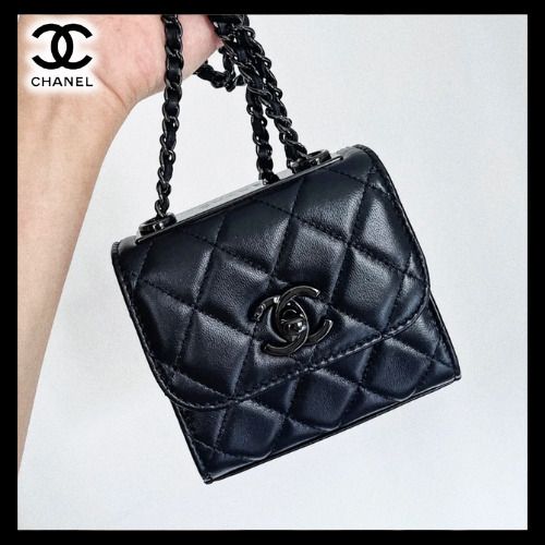 希少価値抜群☆ソーブラック【CHANEL】ミニチェーンウォレット (CHANEL