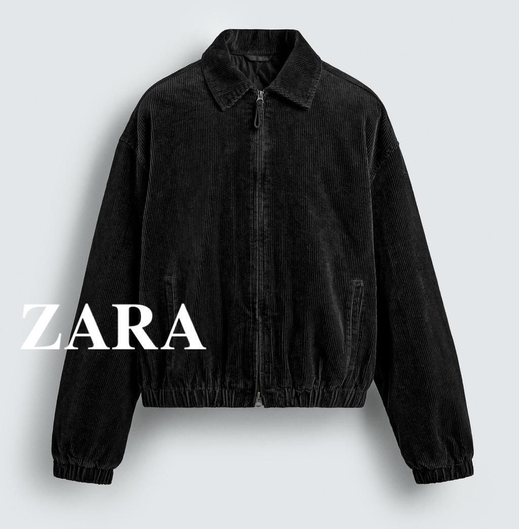 ☆ドイツ発*ZARA*新作*コーデュロイZIPジャケット/BLACK☆ (ZARA