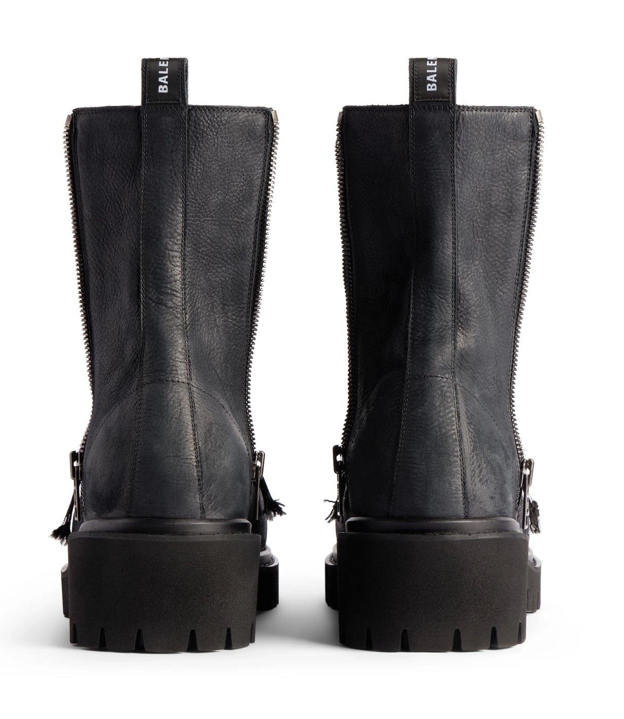 BALENCIAGA】STOMPER ZIPPED BOOTIE ロゴ レザー ブーツ (BALENCIAGA