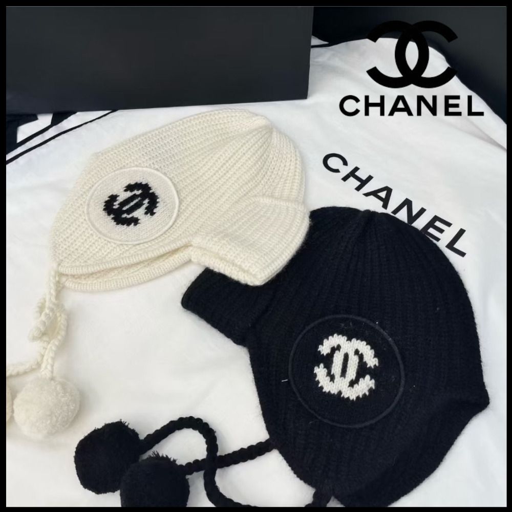 ポンポンが特徴☆】CHANEL ニット帽 (CHANEL/ニットキャップ・ビーニー