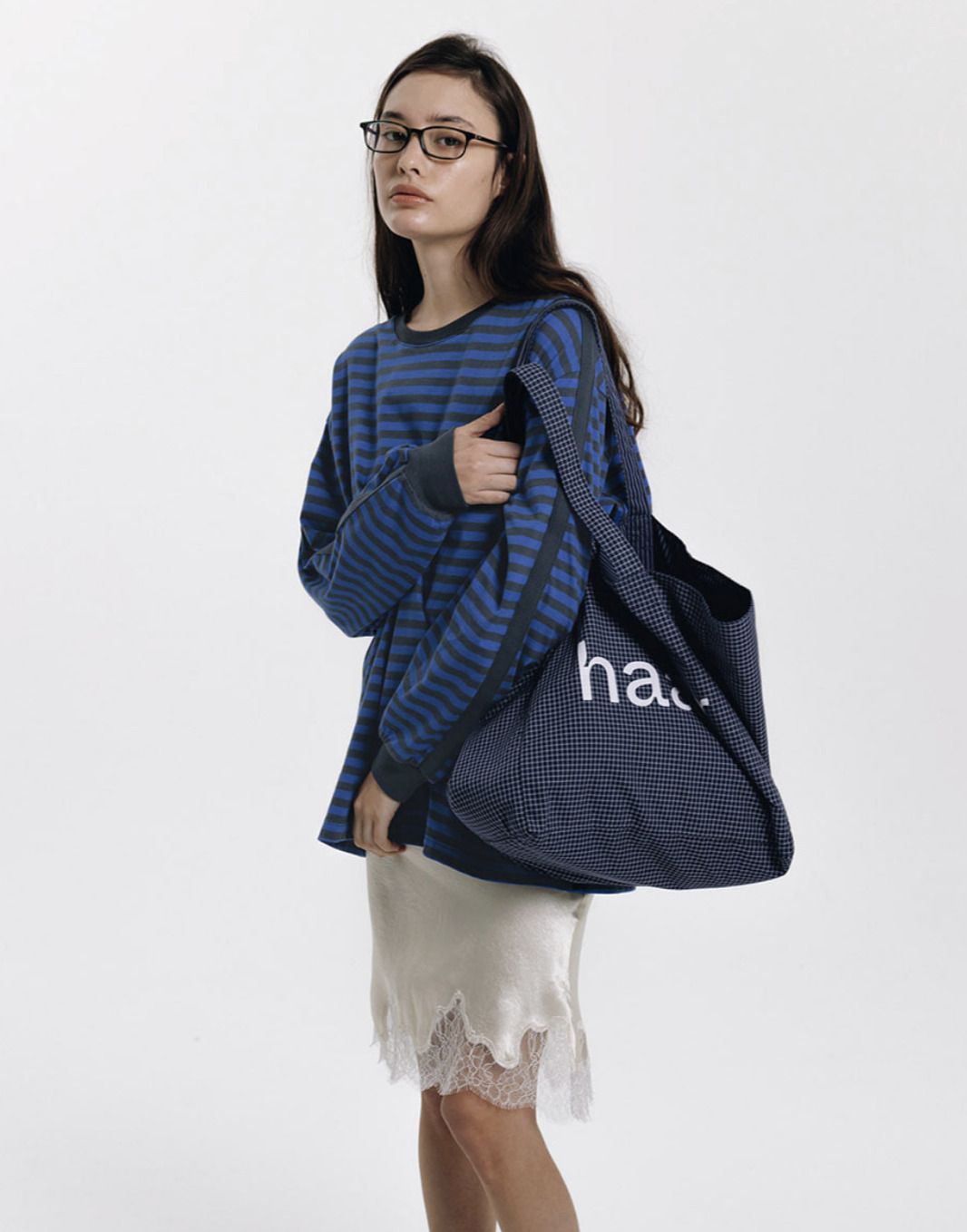 韓国おしゃれ【haag 】haag check bag 数量限定 (haag/トートバッグ