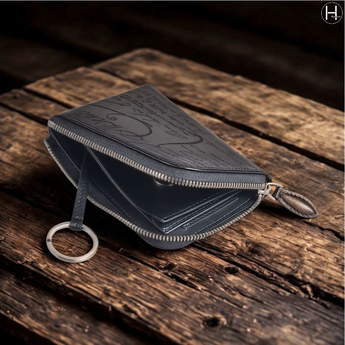 Berluti ブナ スクリットレザー カードホルダー & キーリング (Berluti