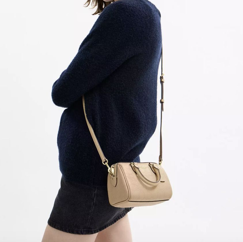 ミニ ローアン クロスボディ バッグ・シグネチャー レザー (Coach