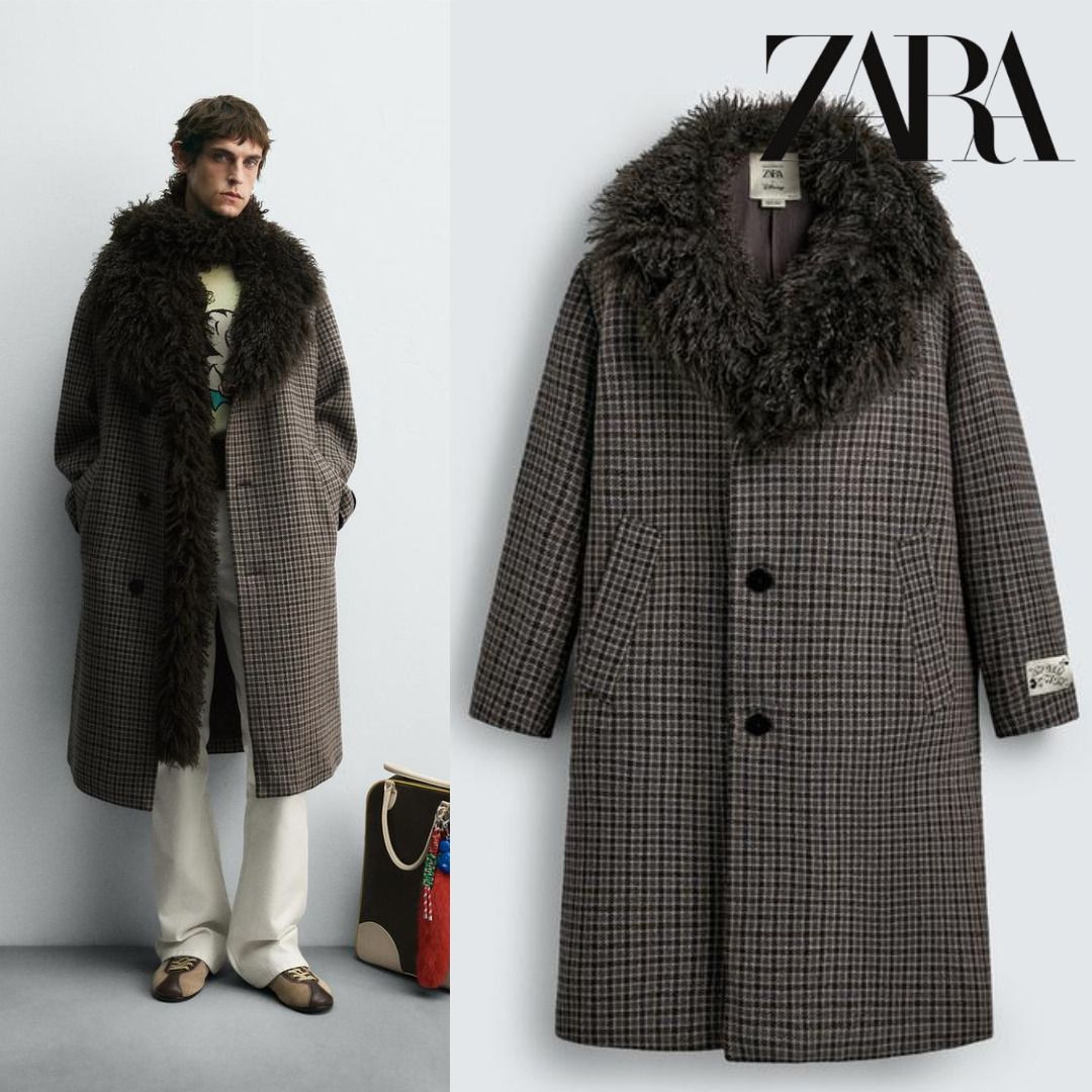 ZARA］チェック柄コート HARRY LAMBERT FOR ZARA X DISNEY (ZARA