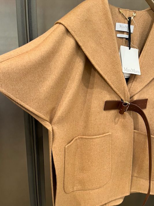 MaxMara マックスマーラ［ニュードリコ］ピュアキャメルケープ♪ (Max