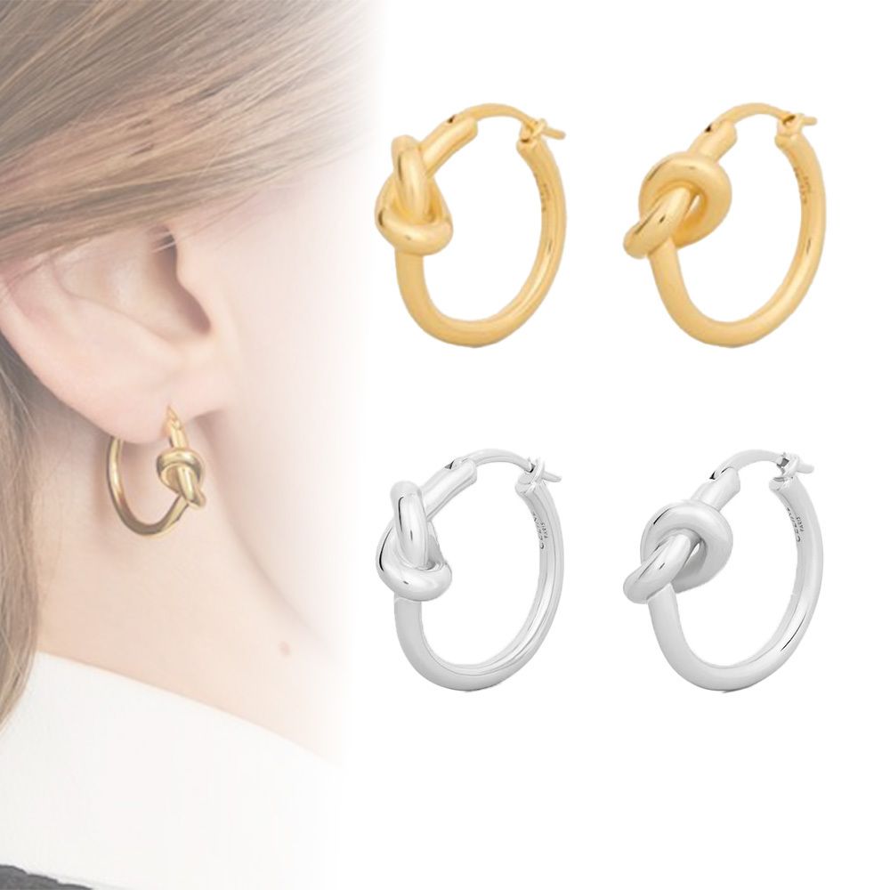 BTSテテ着用/すぐお届け】CELINE ノット スモールフープピアス (CELINE