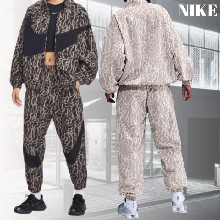 NIKE セットアップ ナイロンジャケット パンツ レオパード ロゴ (Nike