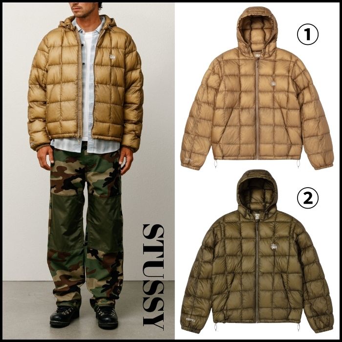 STUSSY】☆ダウンジャケット☆ MIDWEIGHT HOODED PUFFER (STUSSY