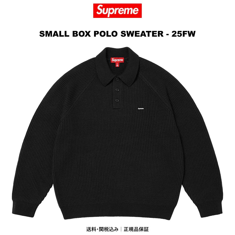 SUPREME】Small Box Polo Sweater Black - 25FW (Supreme/ニット