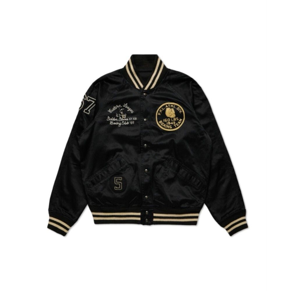 □POLO RALPH LAUREN□ NEW YORK BOXING CLUB Satin Varsity Rev (POLO