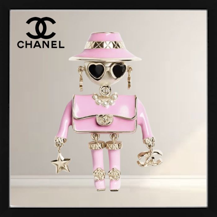 ☆大人気☆【CHANEL】ブローチ ロボット ピンク ココマーク (CHANEL