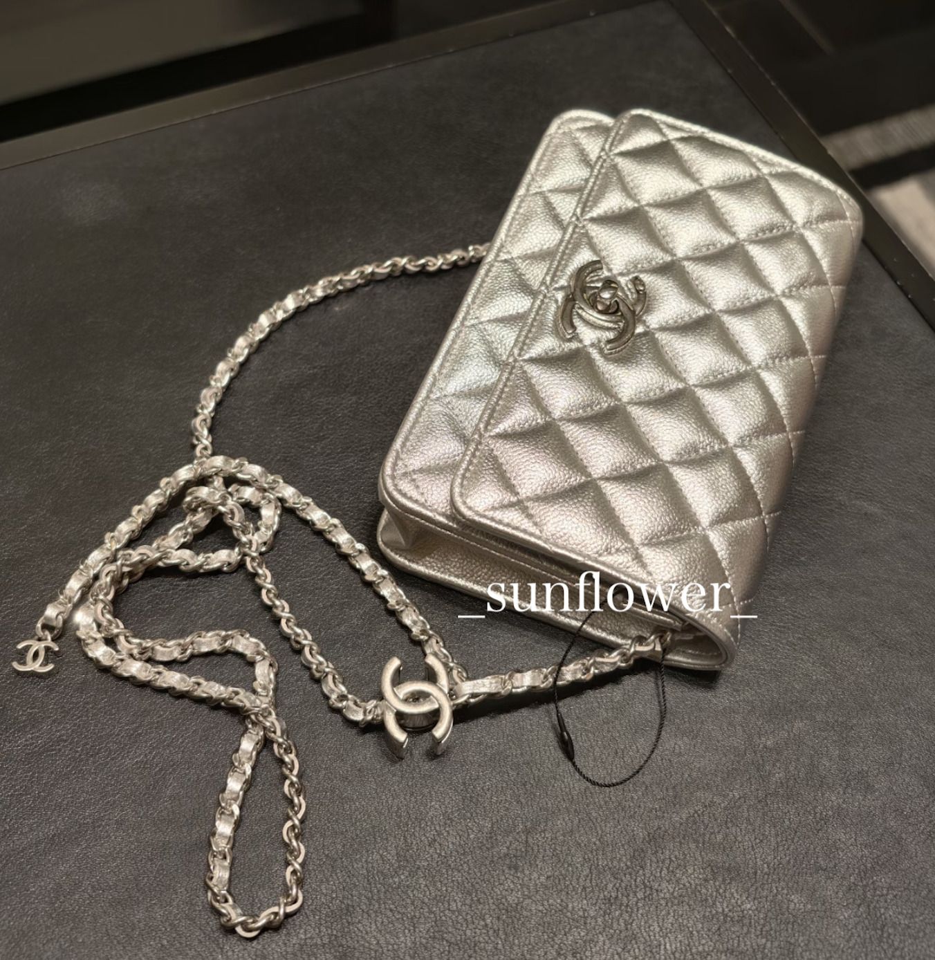シャネル 25B 長さ調節可 チェーンウォレット シルバー (CHANEL