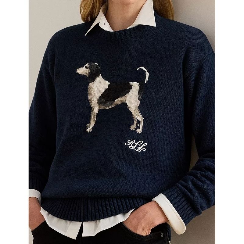 ラルフローレン インターシャニットドッグセーター (Ralph Lauren