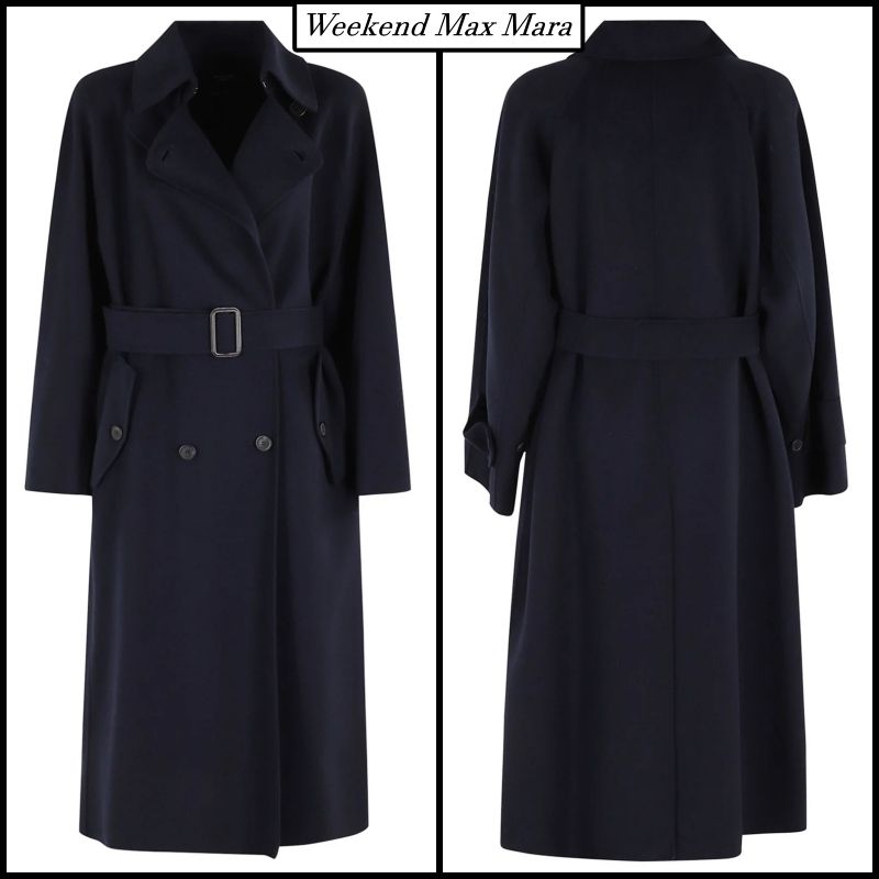 Weekend Max Mara CADINE ダブルドラップウール トレンチコート