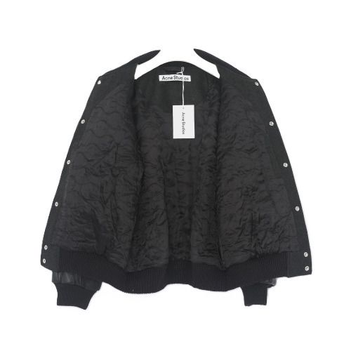 ACNE アクネ ツイル ウール レザー ミックス ボンバージャケット (Acne