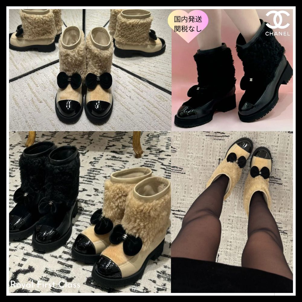 もこもこリボン♡CHANEL シャネル ロング ブーツ (CHANEL/ロングブーツ