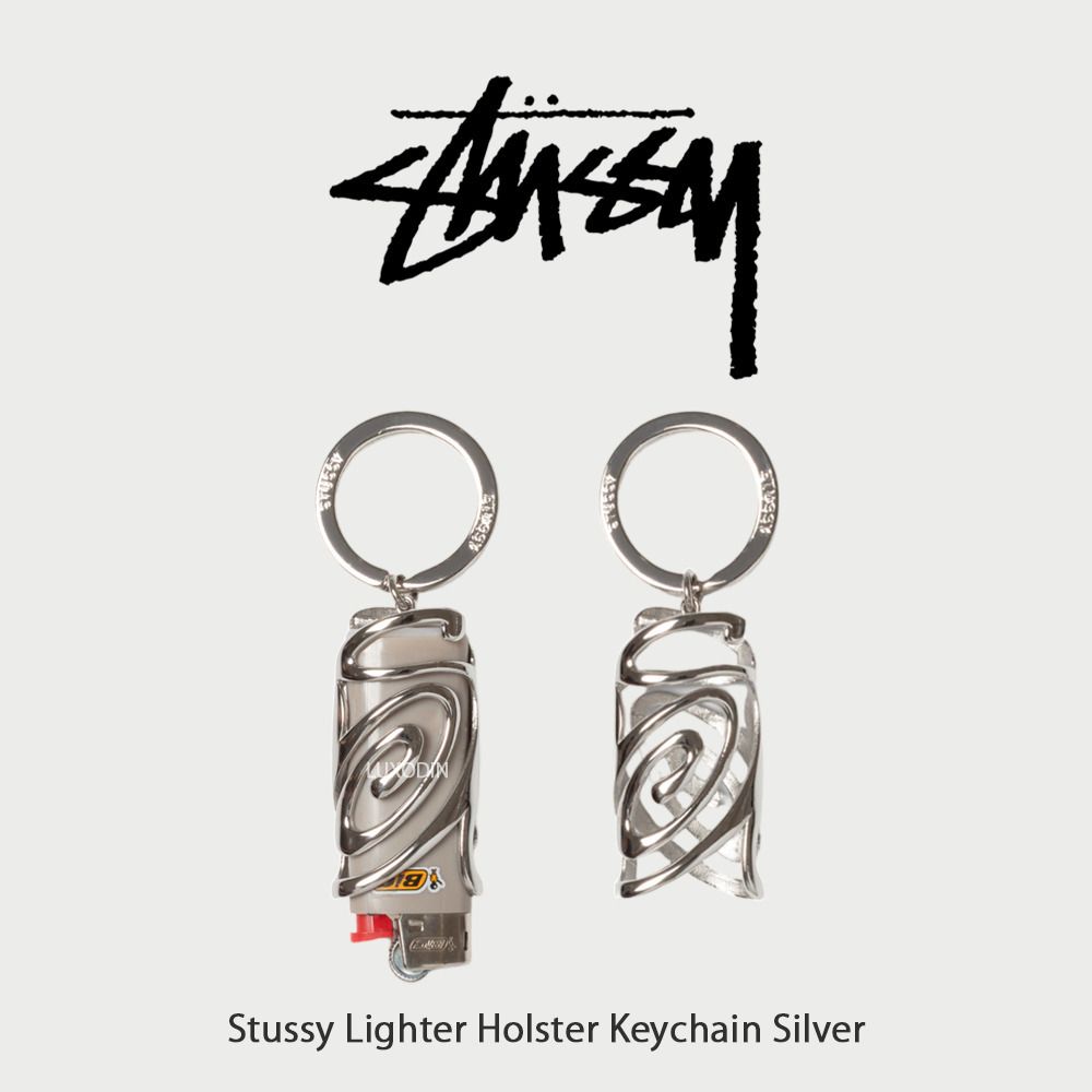 Stussy】 正規品☆ Lighter Holster Keychain Silver ☆人気 (STUSSY