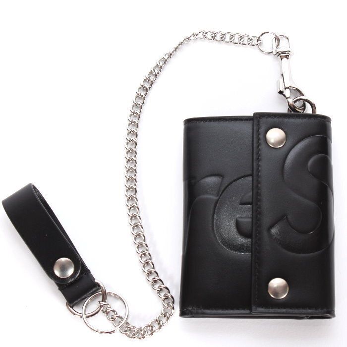 シュプリーム レザー チェーン ウォレット 三つ折り財布 (Supreme