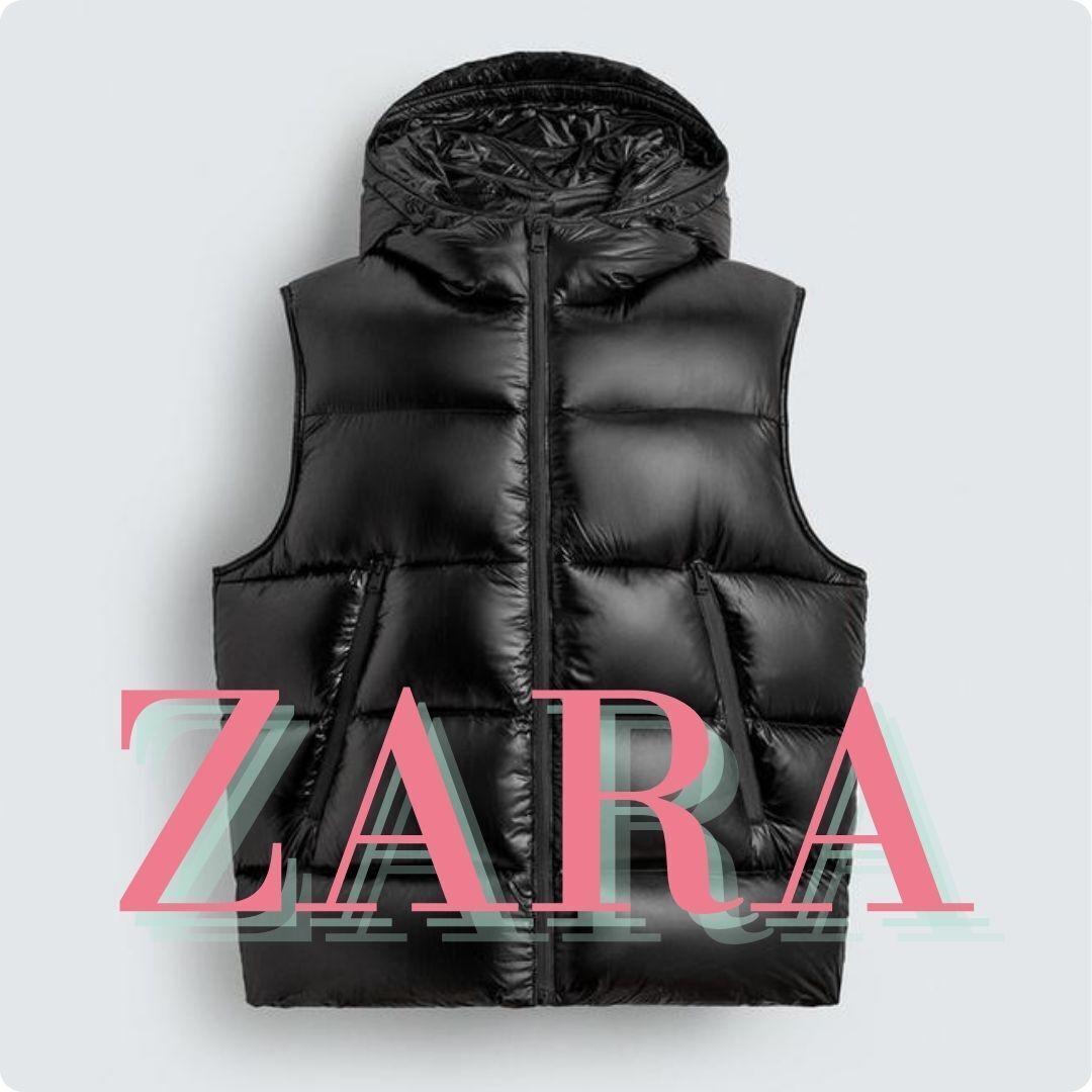 ZARA 100%フェザーダウンベスト 3411/910 (ZARA/ダウンベスト) 3411