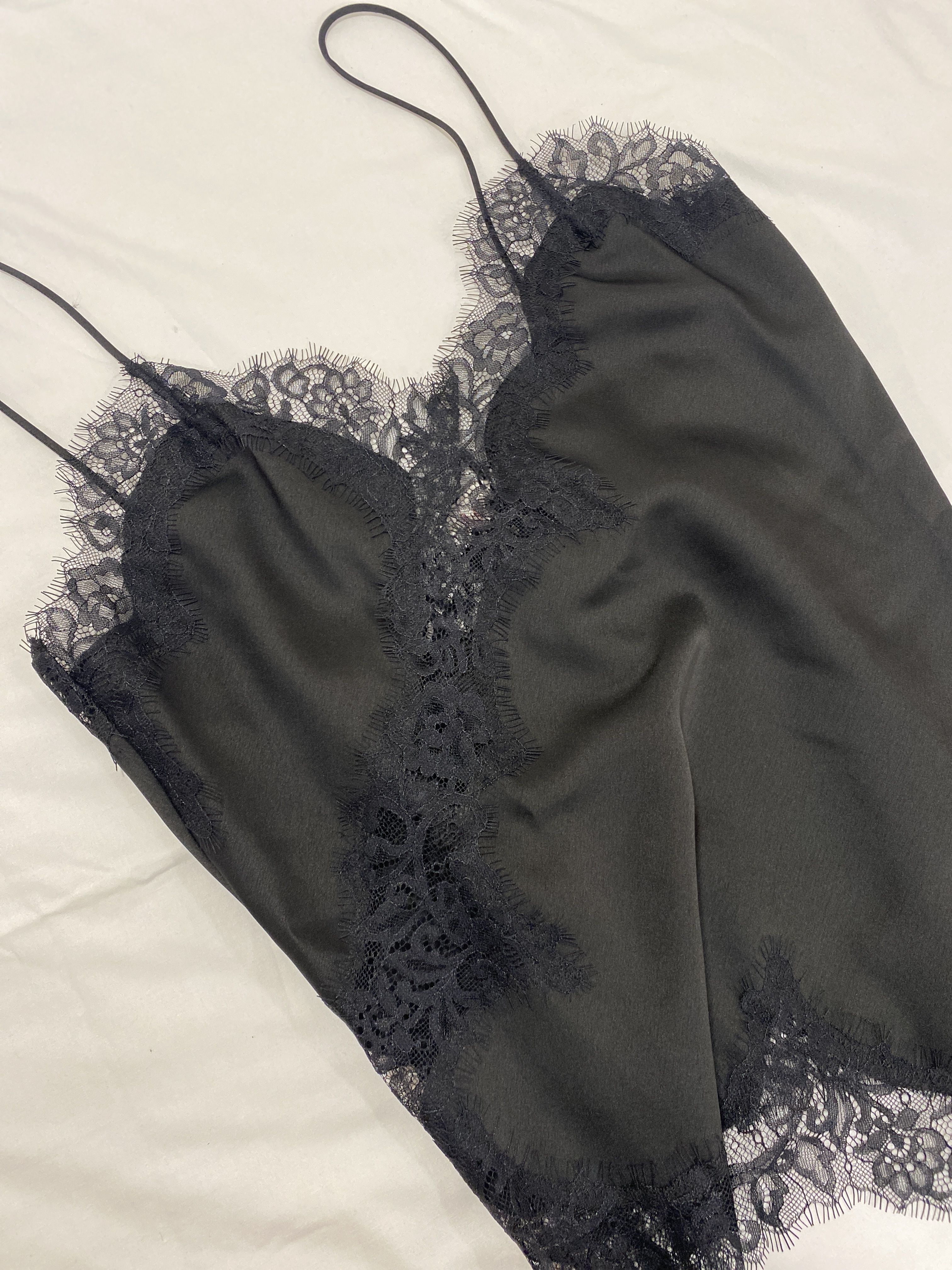 ZARA】ZW COLLECTION レーストリムキャミソールトップス (ZARA