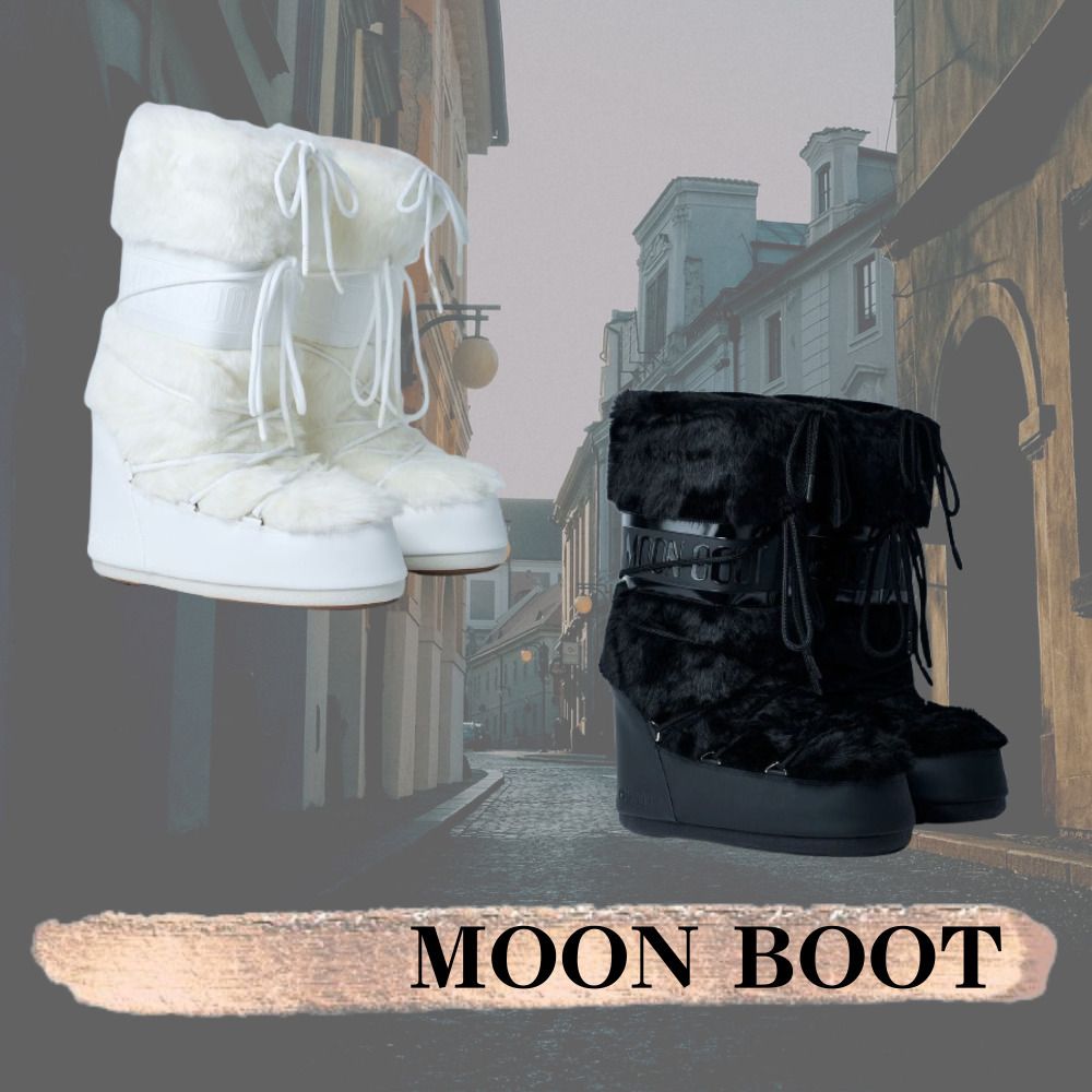 MOONBOOT☆関税込み☆MBアイコン フェイクファーブーツ (MOON BOOT