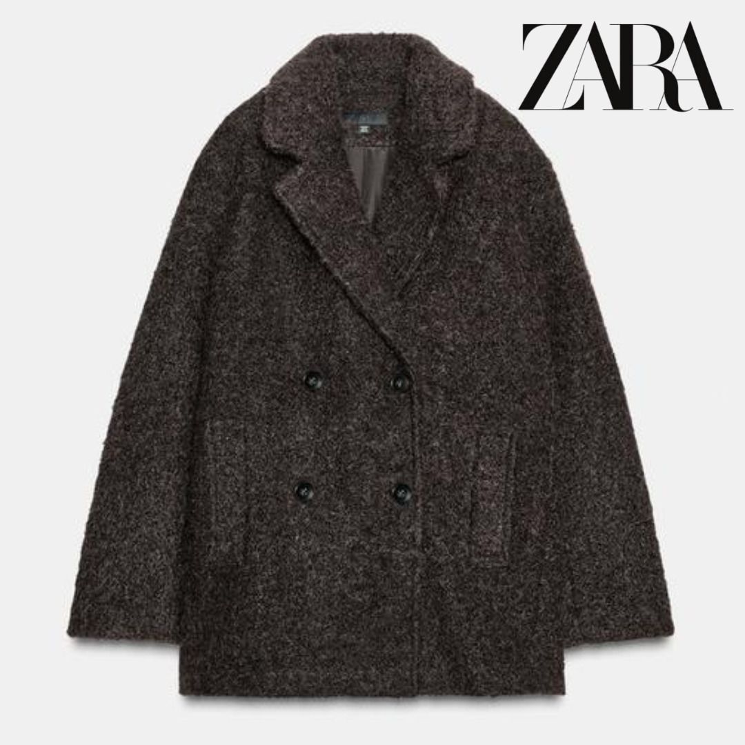 ZARA］ブークレダブルブレストミディ丈コート (ZARA/コート) 8073/328
