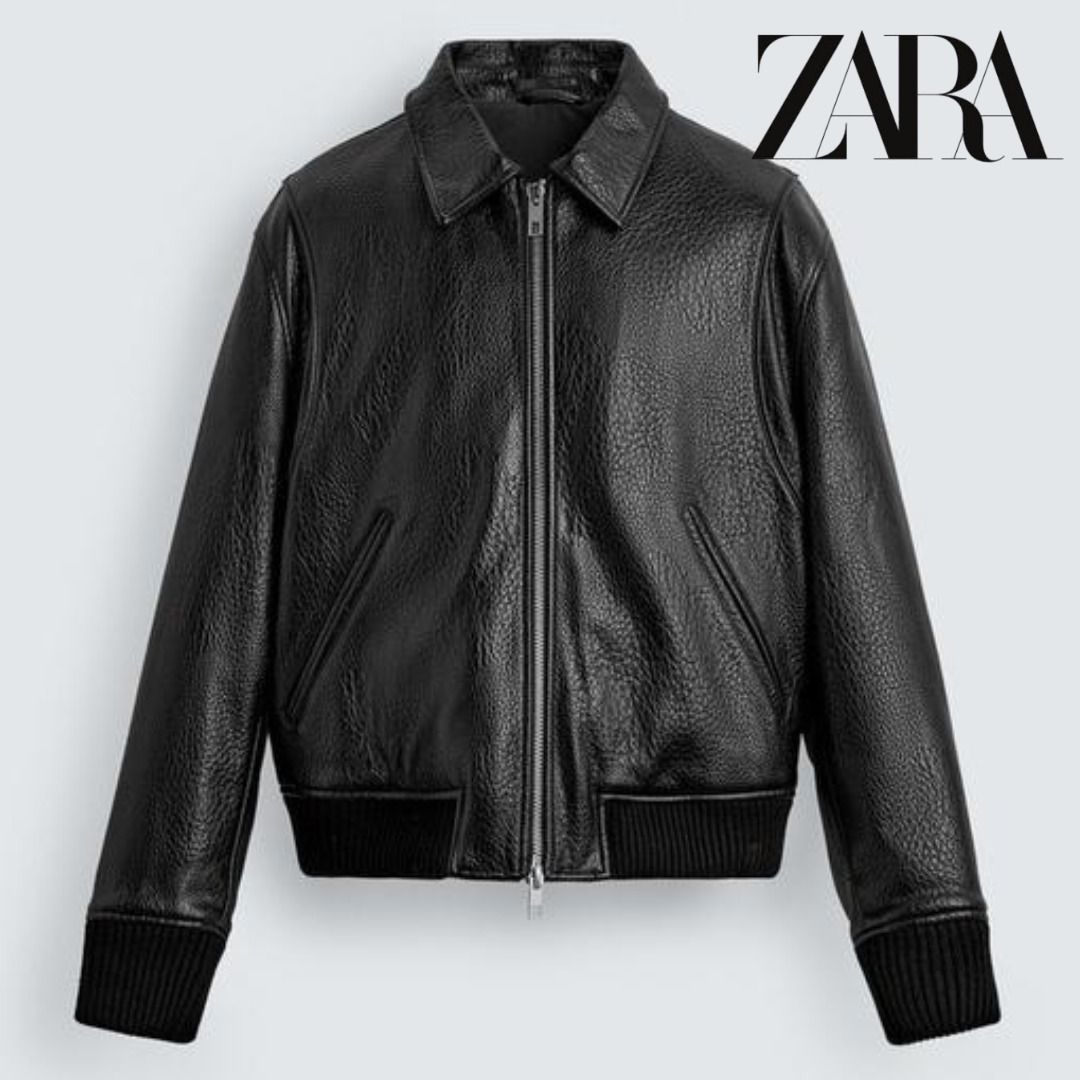 ZARA］フェイクレザーパフジャケット (ZARA/レザージャケット) 3715