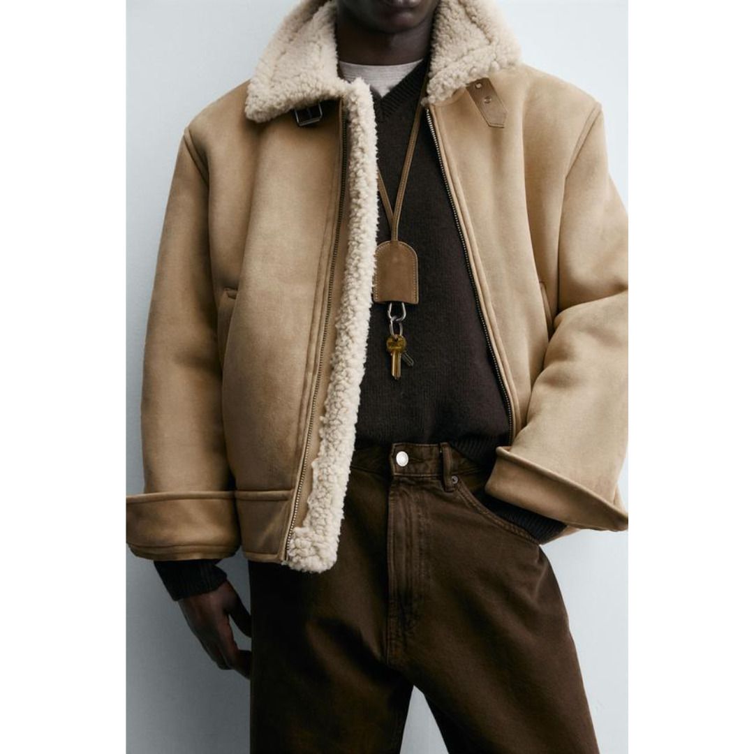 ZARA］ダブルフェイス フェイクスエードジャケット (ZARA/テーラード