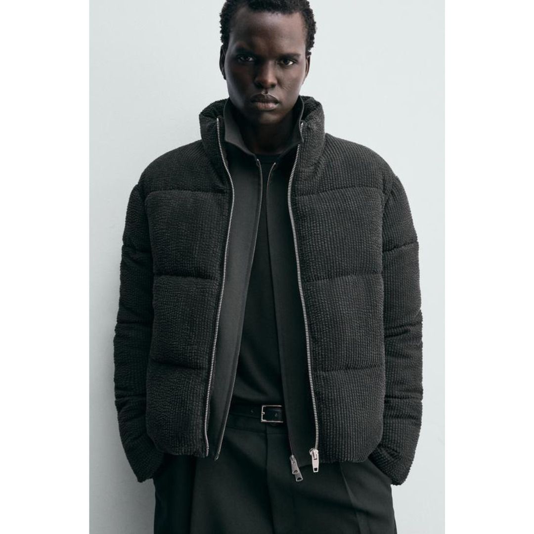 ZARA］コーデュロイパフジャケット (ZARA/ダウンジャケット) 3833/305