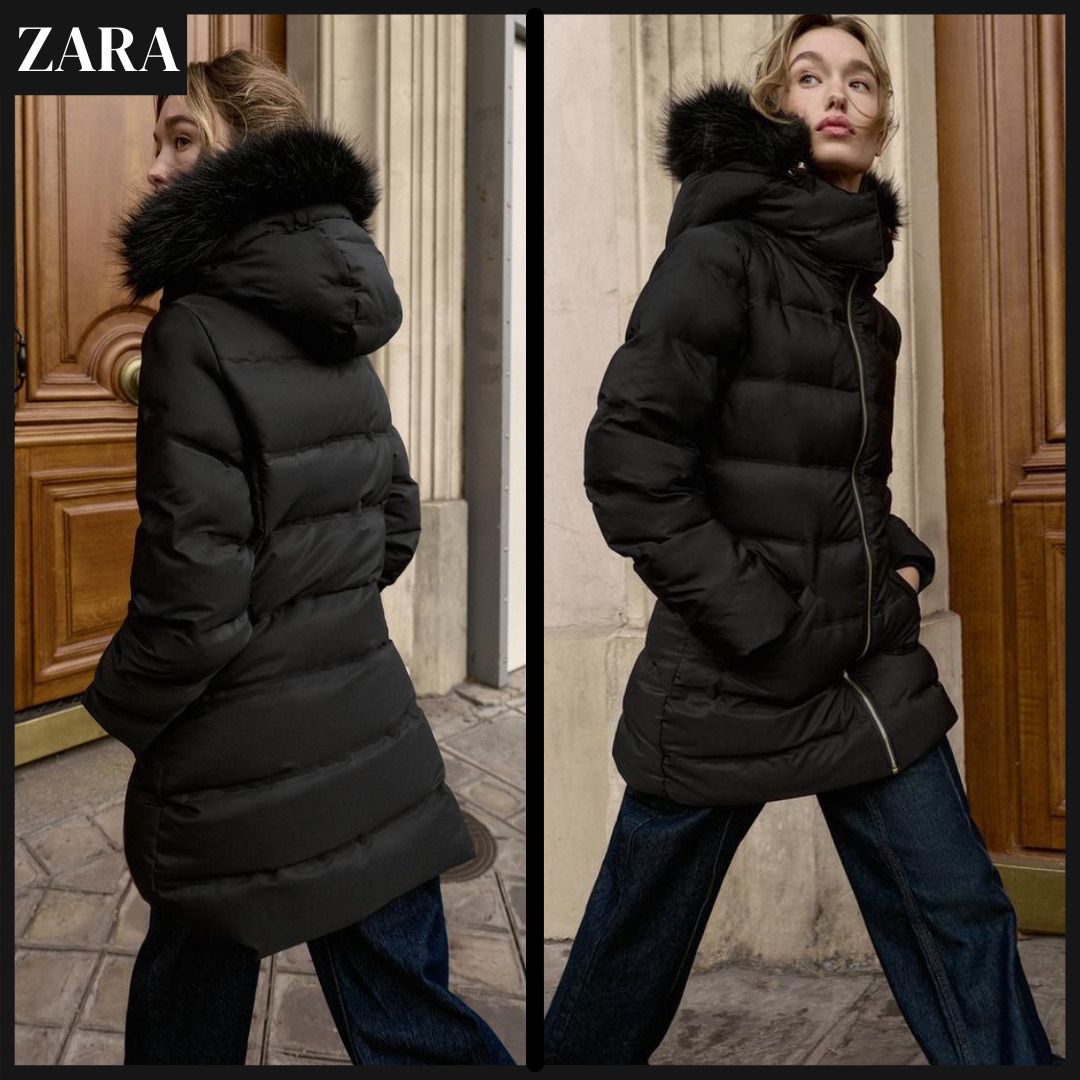 ZARA】撥水防風フード付きダウンジャケット (ZARA/ダウンジャケット