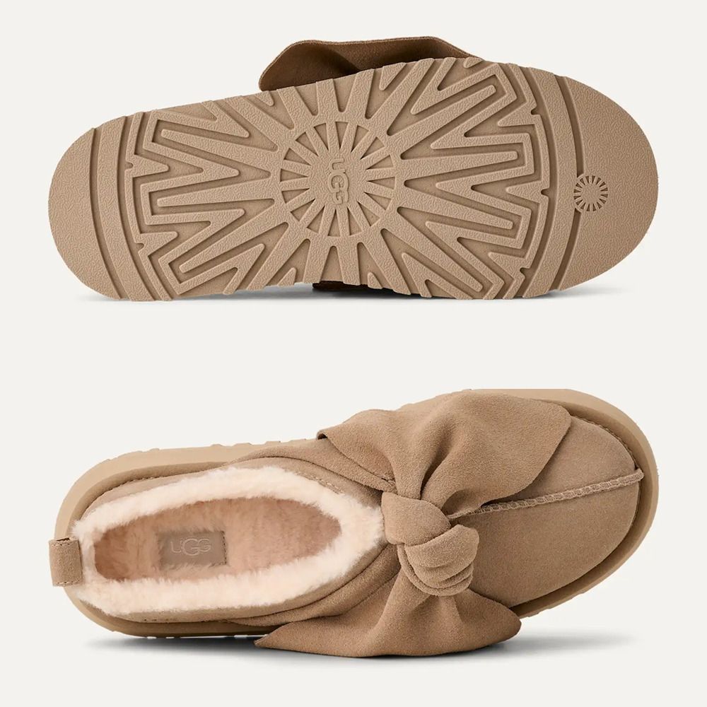 ○UGG○Platform Slip-on Bowプラットフォーム リボンスリッポン (UGG
