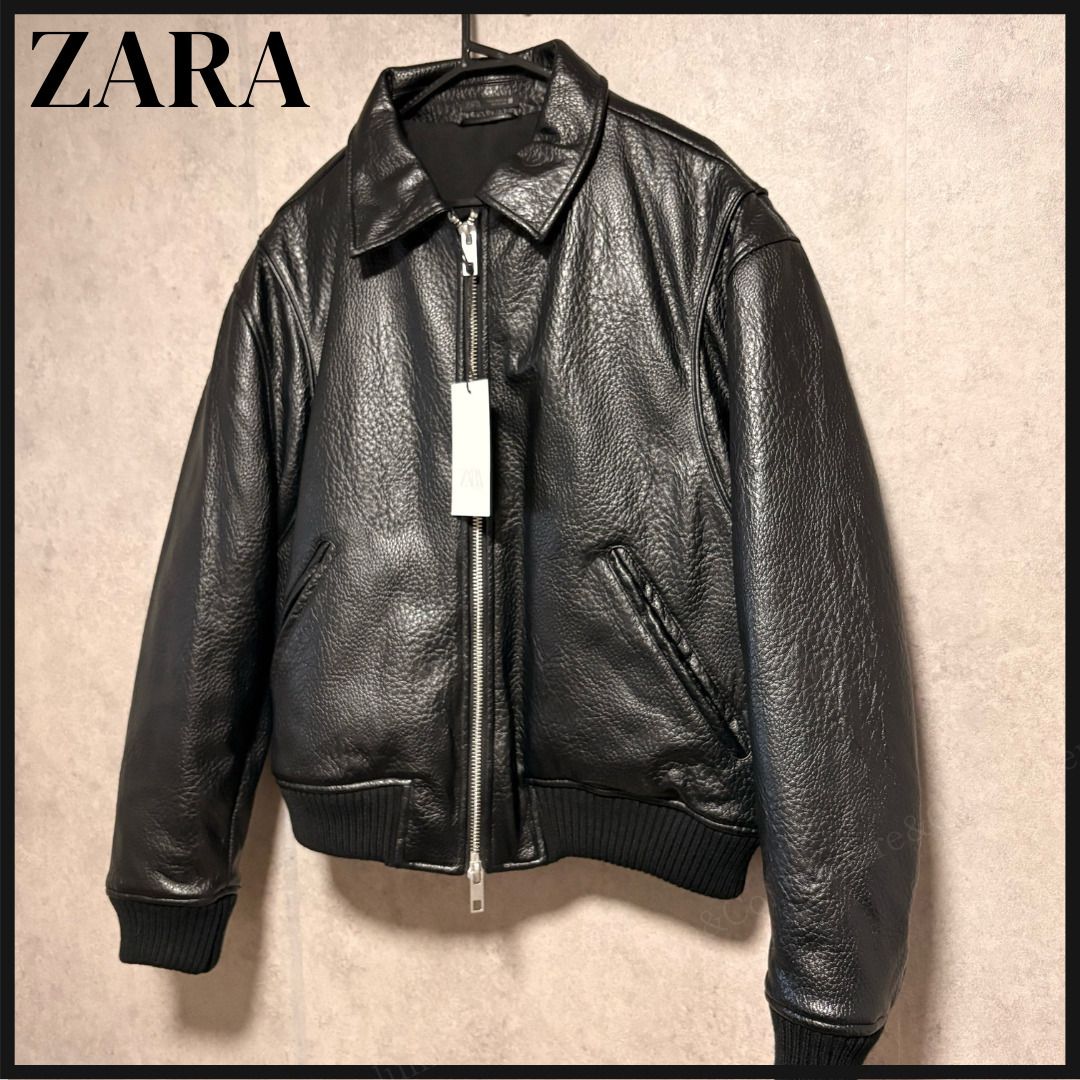 ZARA】フェイクレザーパフジャケット (ZARA/レザージャケット