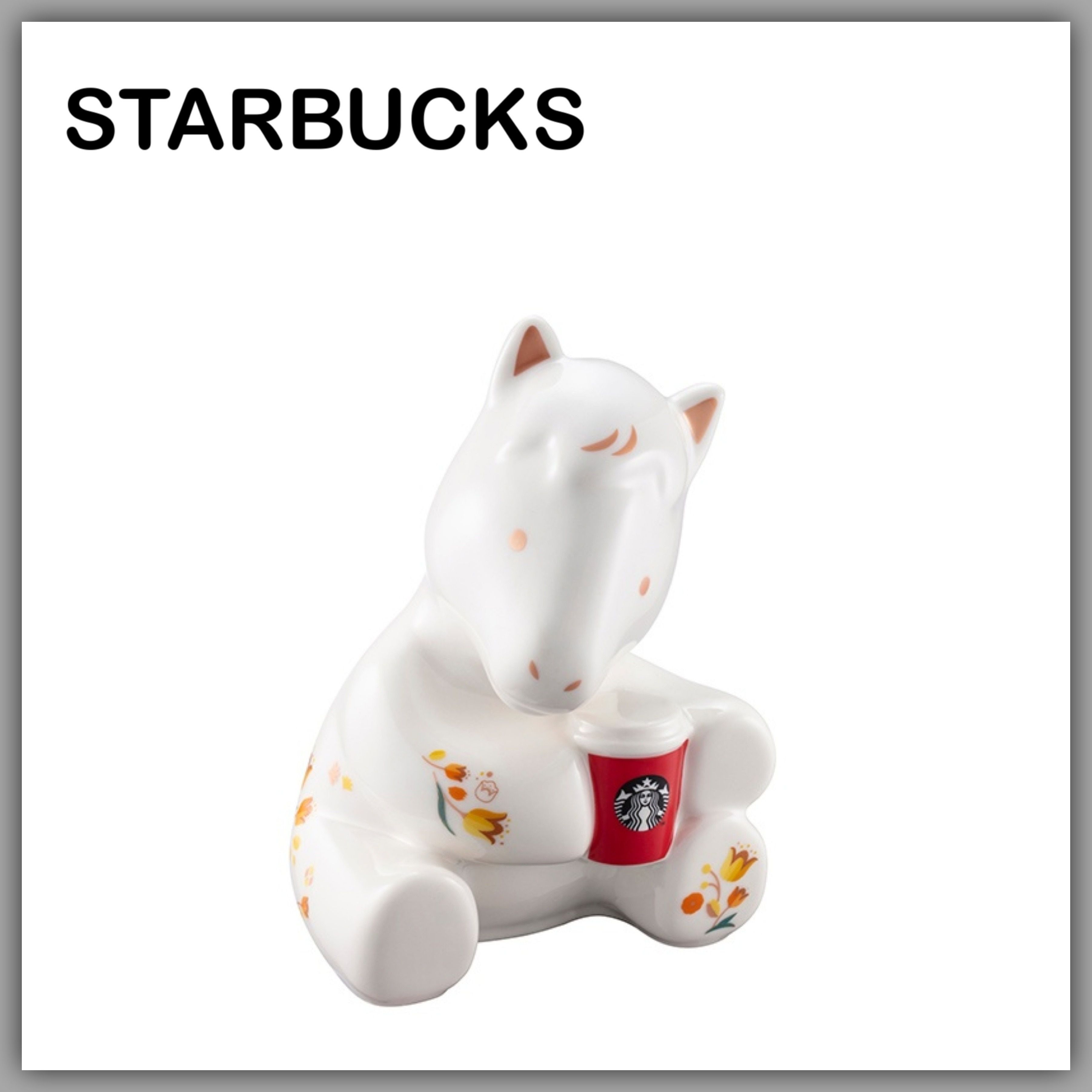 台湾 STARBUCKS 午年 馬 貯金箱 置物 2026 (Starbucks/インテリア雑貨