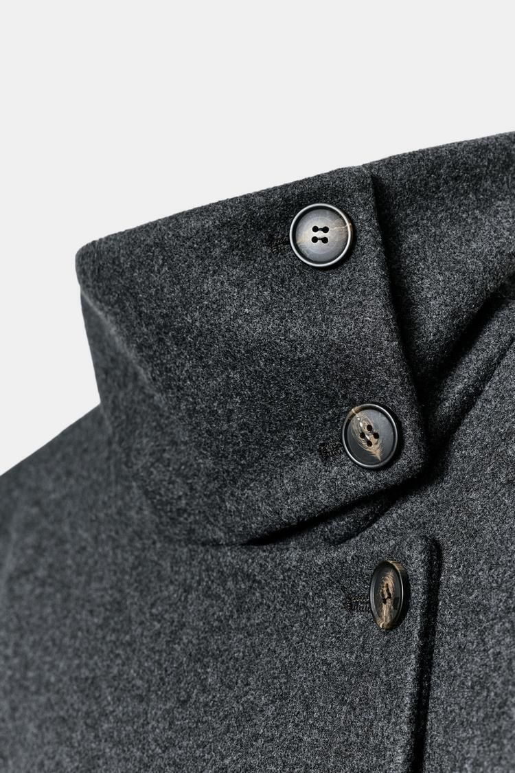 ZARA】ショートハイネックコート グレーマール | 2078/780/803 (ZARA