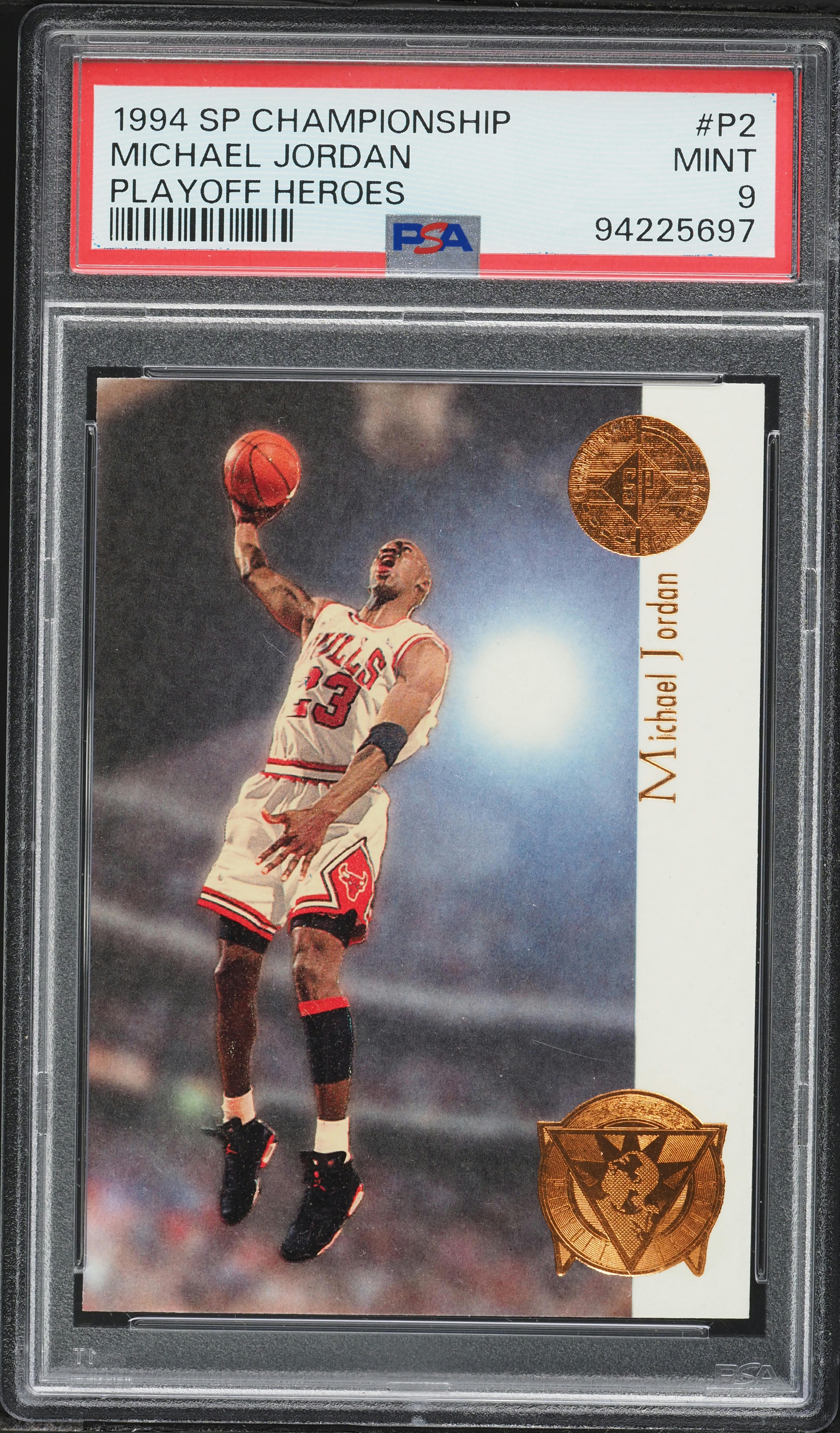 1994 SP Championship Playoff Heroes Michael Jordan #P2 PSA 9 MINT