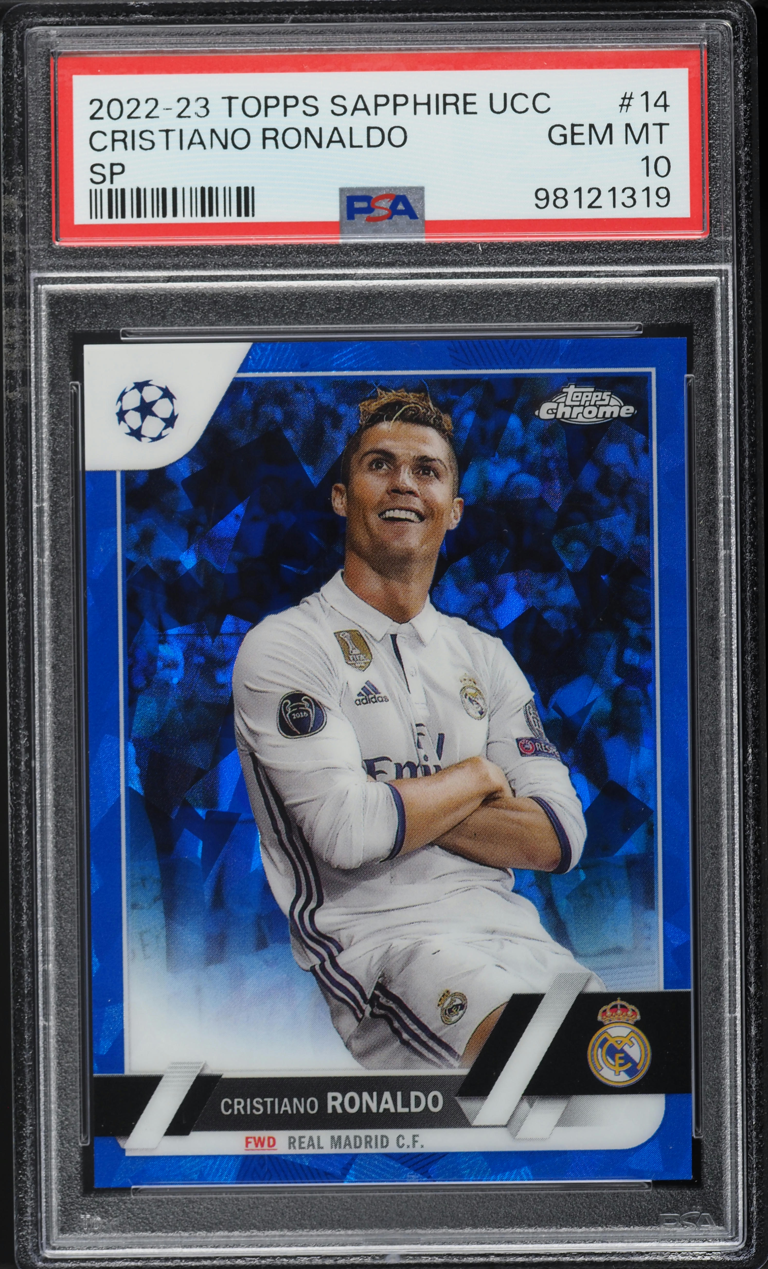 2022 Topps Chrome Sapphire UEFA Club Competitions Cristiano