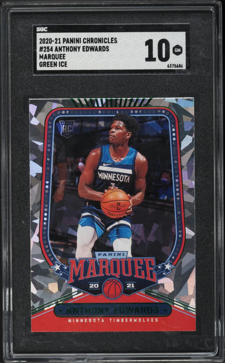 2020 Panini Chronicles Marquee Green Ice Anthony Edwards ROOKIE