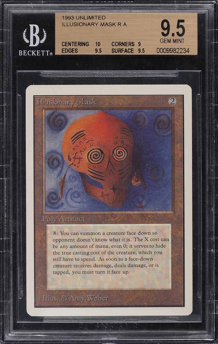 1993 Magic The Gathering MTG Unlimited Illusionary Mask R A BGS