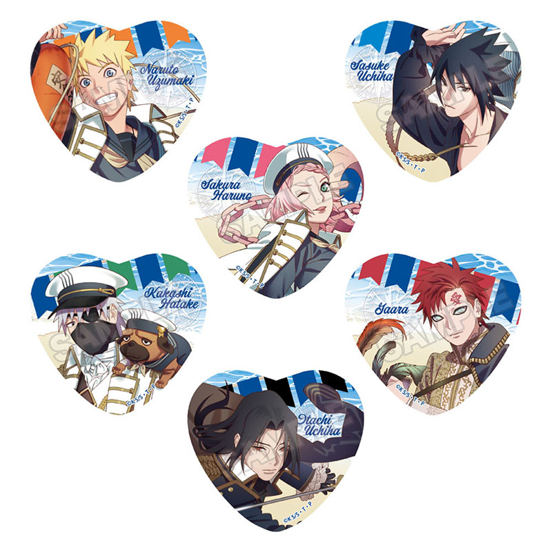 NARUTO-ナルト- 疾風伝_マリンルック トレーディングハート型缶バッジ