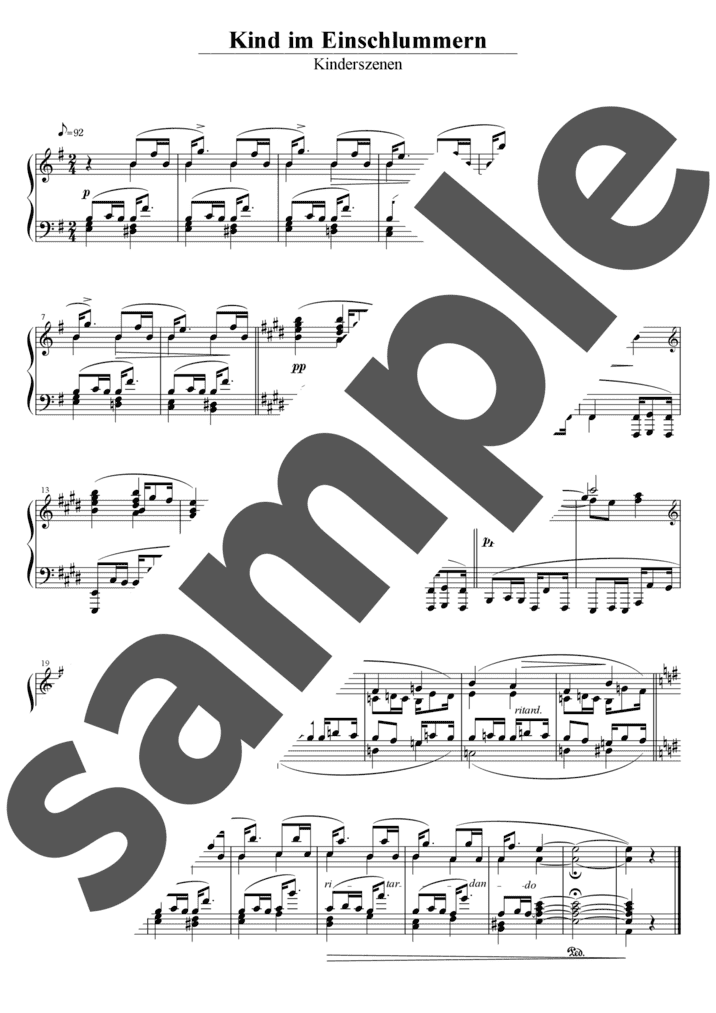 ピアノ楽譜】トロイメライ / R.Schumann（ソロ / 初中級）