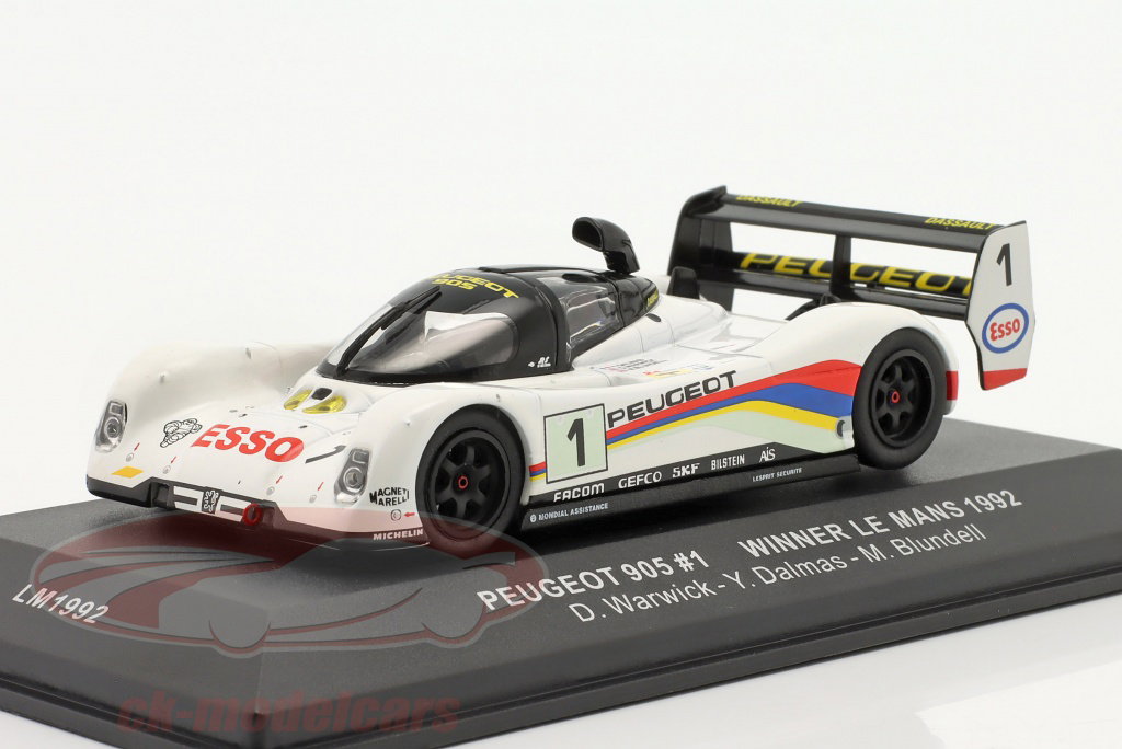 Ixo 1:43 Peugeot 905 #1 Winner 24h LeMans 1992 Dalmas, Warwick