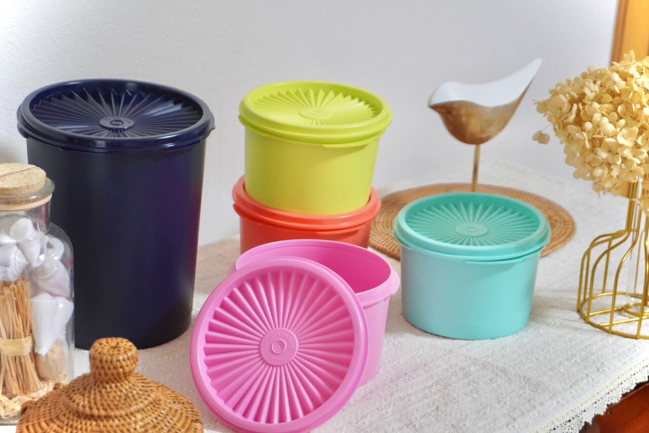 Tupperwareマキシデコレータ5.5L保存容器 ネイビーパープル2個セット